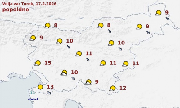 vreme Slovenija danes