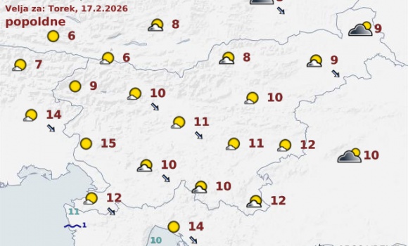 vreme Slovenija jutri