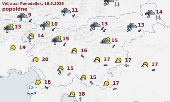 vreme Slovenija jutri